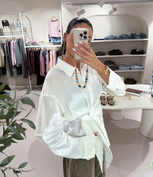 The June Blouse Getailleerd White