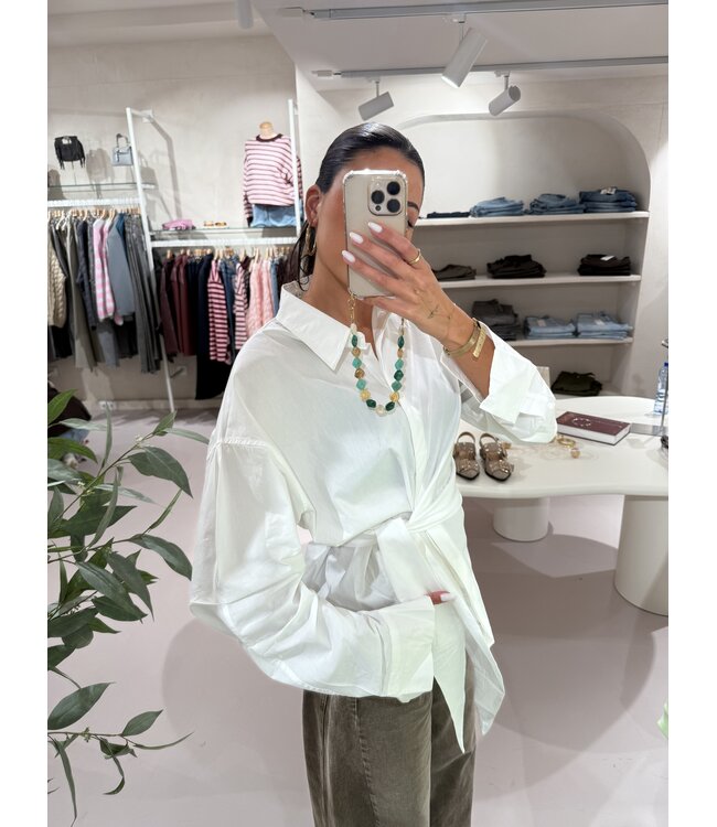 The June Blouse Getailleerd White