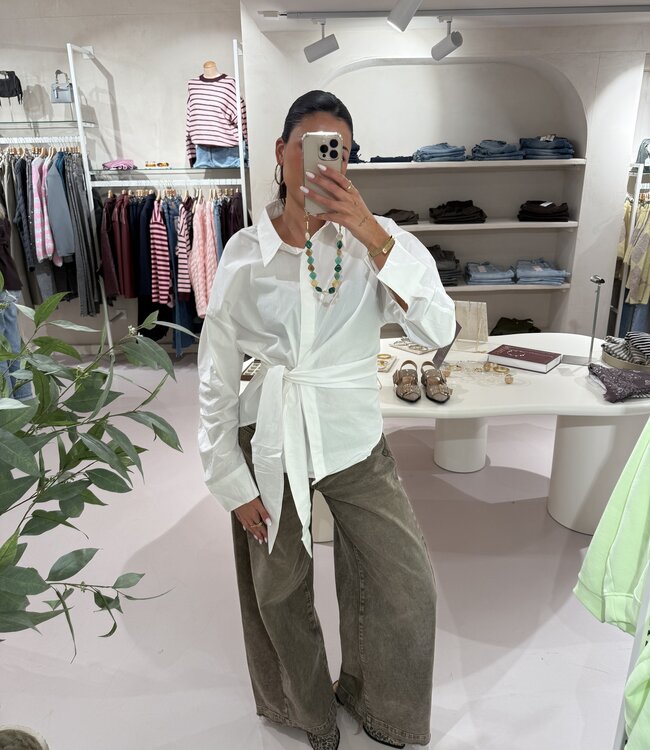 The June Blouse Getailleerd White