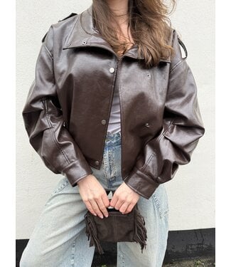 The Rebel Leather Jacket Brown