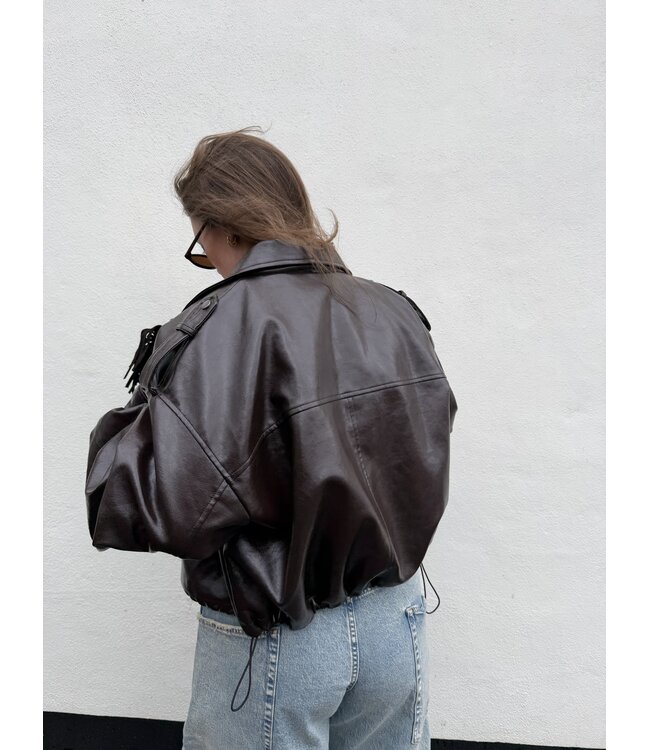 The Rebel Leather Jacket Brown