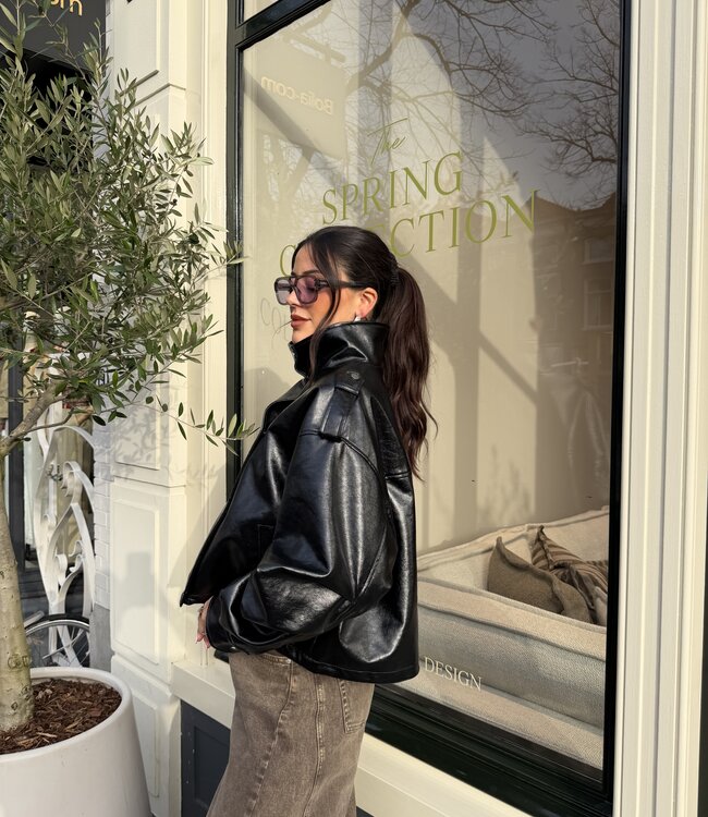 The Rebel Leather Jacket Black