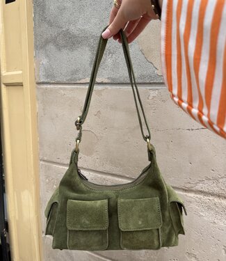 The Cargo Suede Green Bag