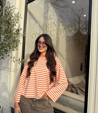 T- Shirt Striped Megan Orange