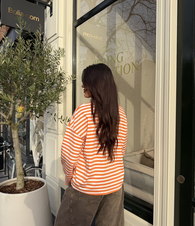 T- Shirt Striped Megan Orange