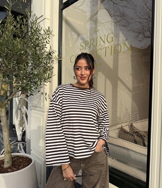 T-Shirt Striped Megan Brown