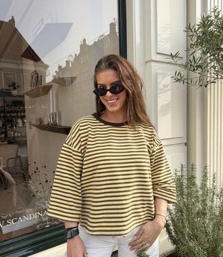 T- Shirt Striped Alara Yellow