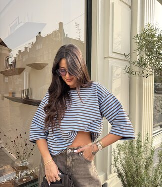 T- Shirt Striped Alara Blue