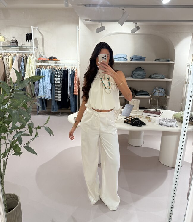 The Shiny Trouser Jade Creme