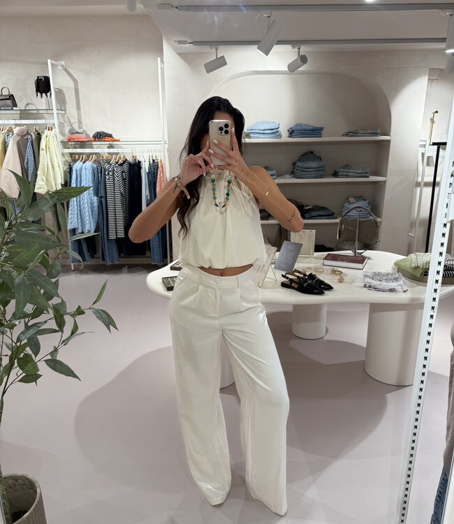 The Shiny Trouser Jade Creme