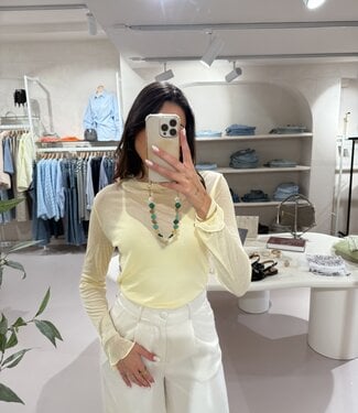 The Vanessa See Through Top Butter Yellow