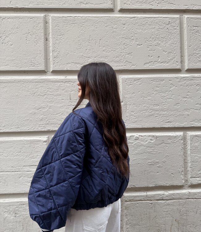 The Quilted Bomber Navy