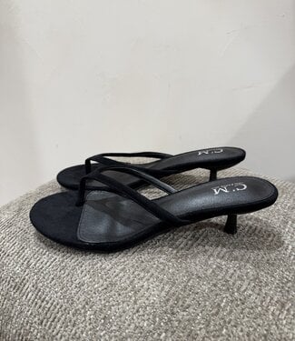 The Velvet Chic Flip Heel Black