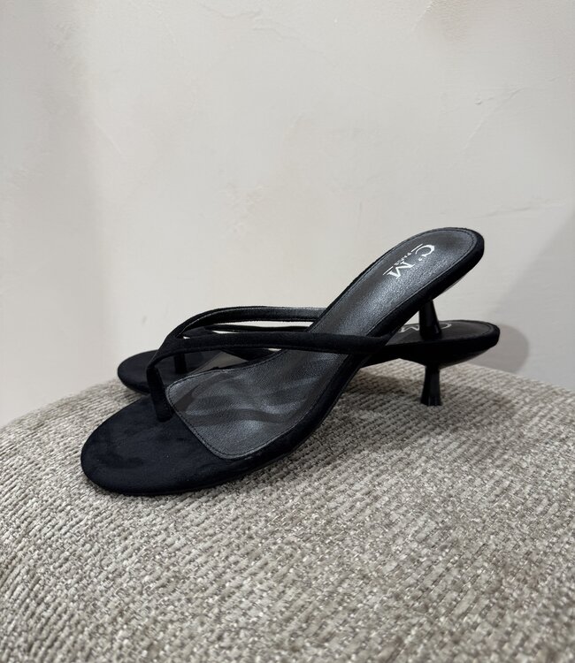 The Velvet Chic Flip Heel Black