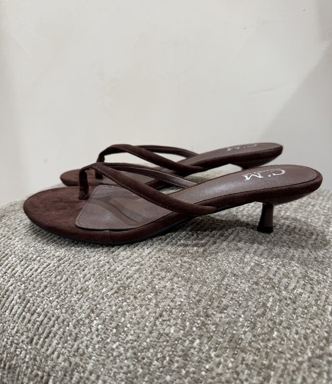 The Velvet Chic Flip Heel Brown