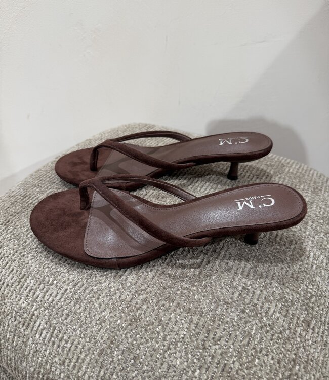 The Velvet Chic Flip Heel Brown