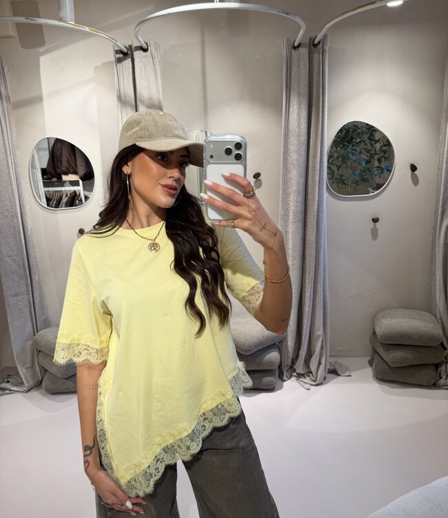 Shirt Lace Butter Yellow June