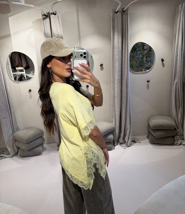 Shirt Lace Butter Yellow June