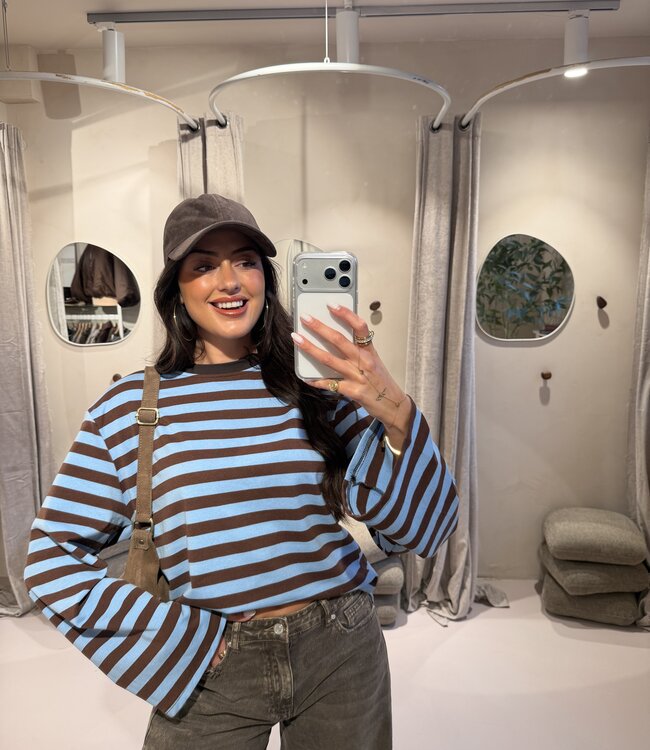 The Striped T-Shirt Brown & Blue