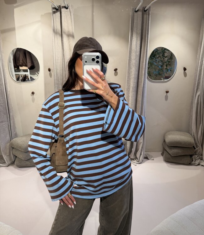 The Striped T-Shirt Brown & Blue
