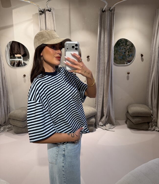 T-Shirt Striped Light Blue & Blue