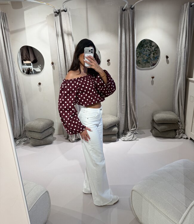 Extra Tall Wide Leg Jeans Off White RD9136-7