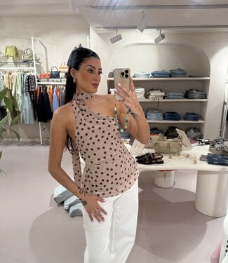 The Top Naomi Dotted Beige