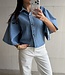 The Wide Sleeve Denim Blouse