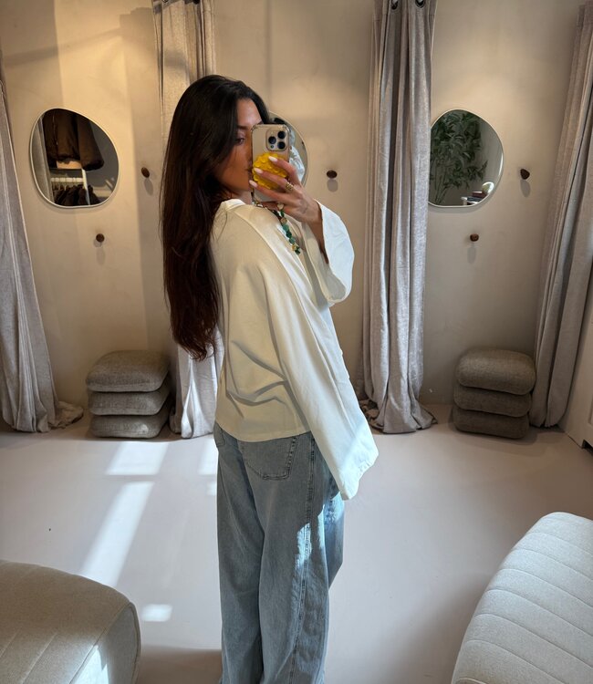 The Oversized Avery Tee White