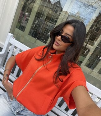 The Orange Zip Up Vest