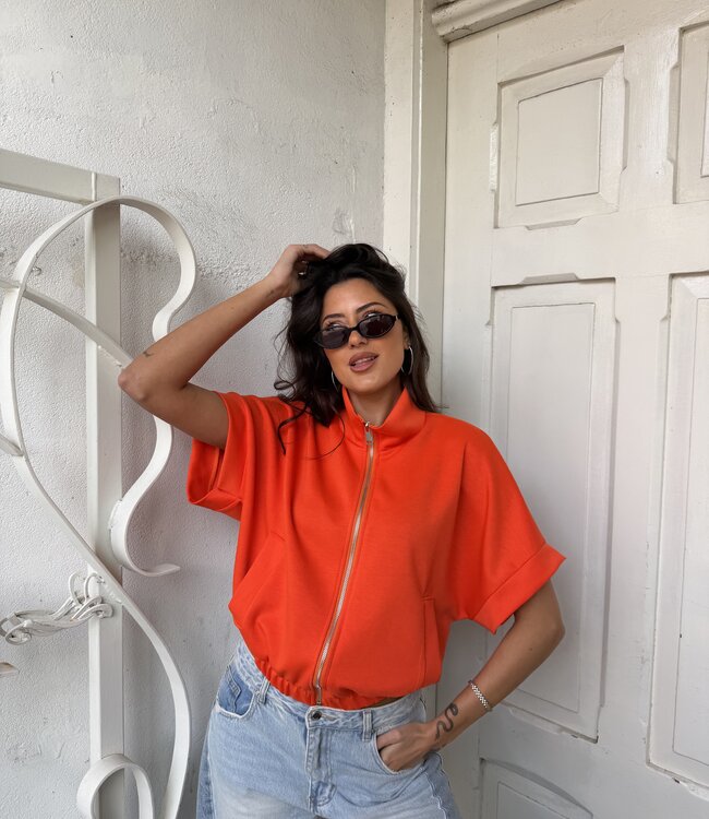 The Orange Zip Up Vest