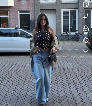 PRE-ORDER The Halter Dotty Top Black