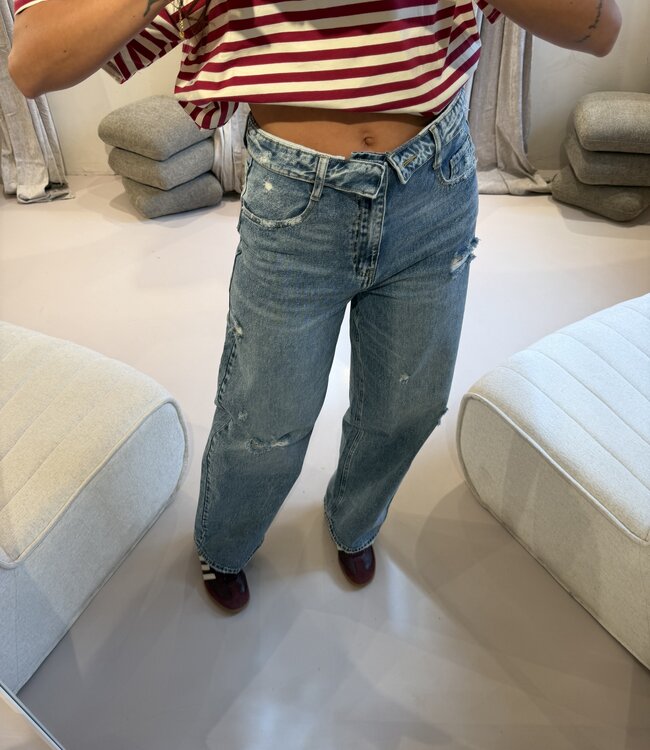 The Dark Denim Jeans Ripped Dakota