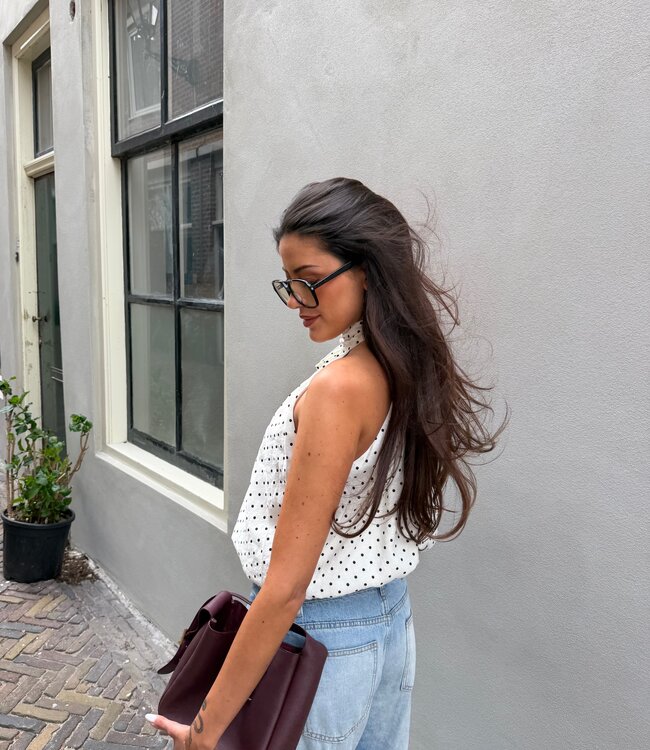 The Dotted Balloon Top White
