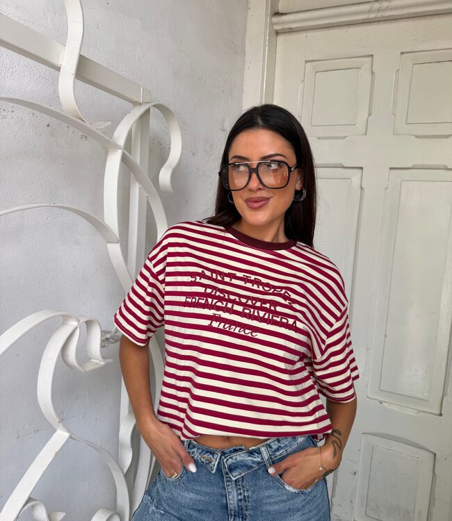 The Striped Saint Tropez T-shirt Red
