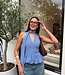 The Amelia Halter Top Check Blue