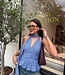 The Amelia Halter Top Check Blue