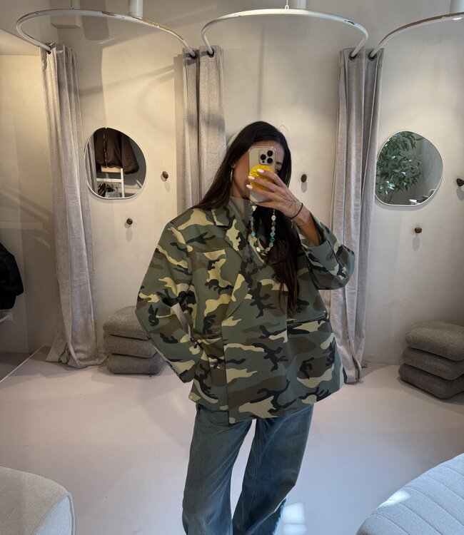 Ambika Oversized Blazer Camouflage