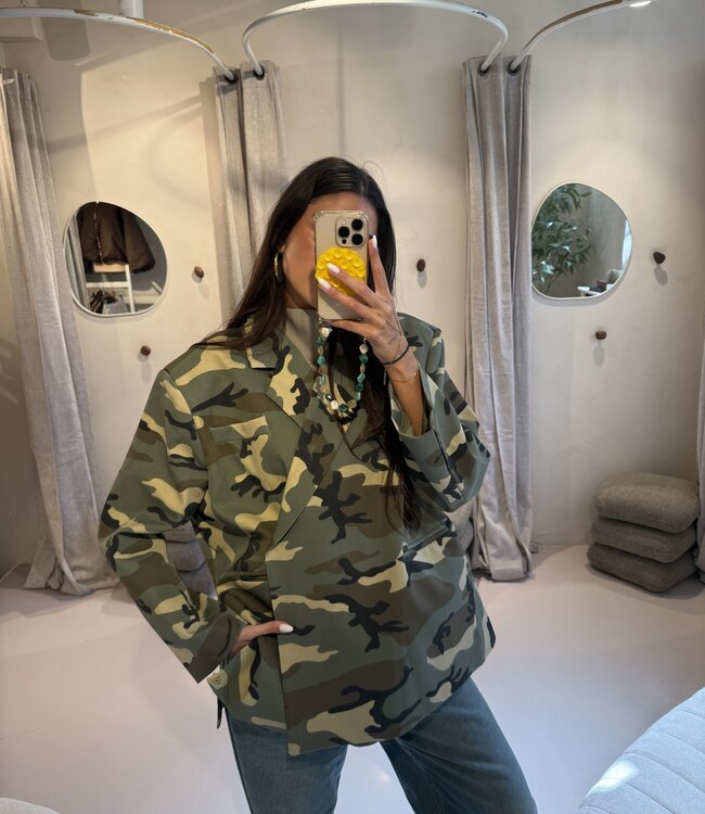 Ambika Oversized Blazer Camouflage