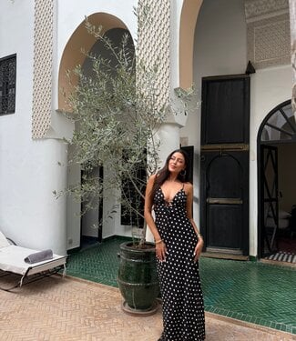 The Dotted Maxi Dress Black