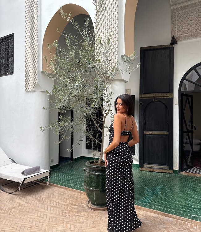The Dotted Maxi Dress Black