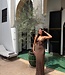 The Dotted Maxi Dress Brown