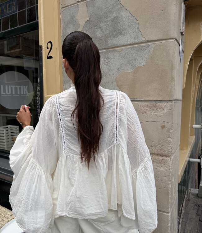 The Rosie Blouse Beige