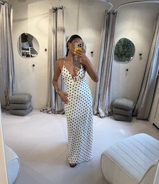 The Dotted Maxi Dress White
