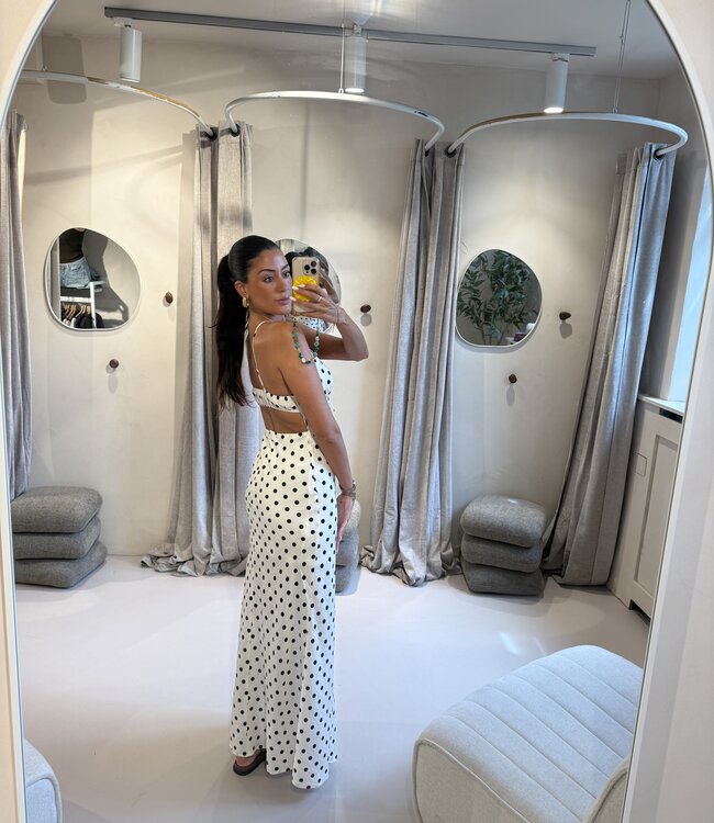 The Dotted Maxi Dress White