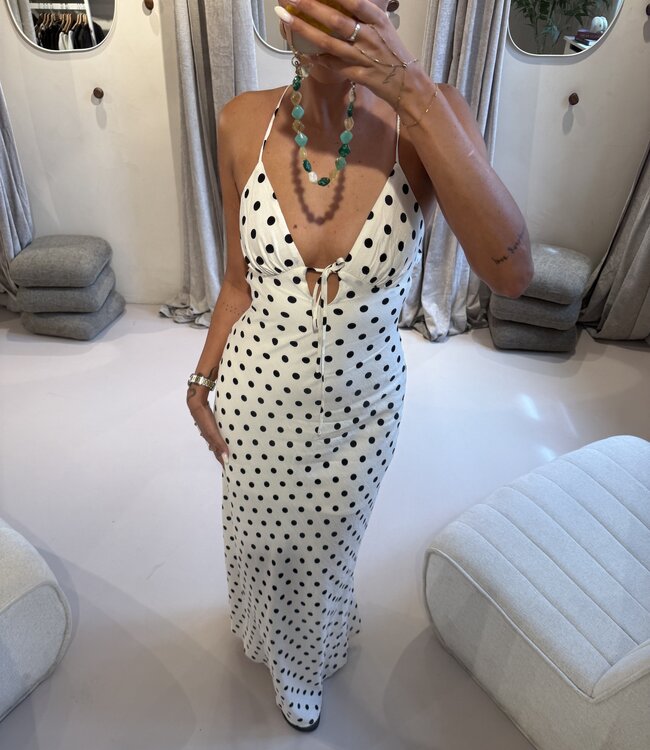 The Dotted Maxi Dress White