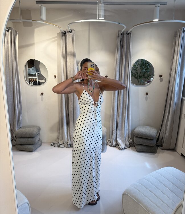 The Dotted Maxi Dress White