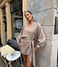 The Harper Wrap Dress Beige