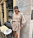 The Harper Wrap Dress Beige