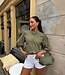 The Dotted Emma Blouse Green